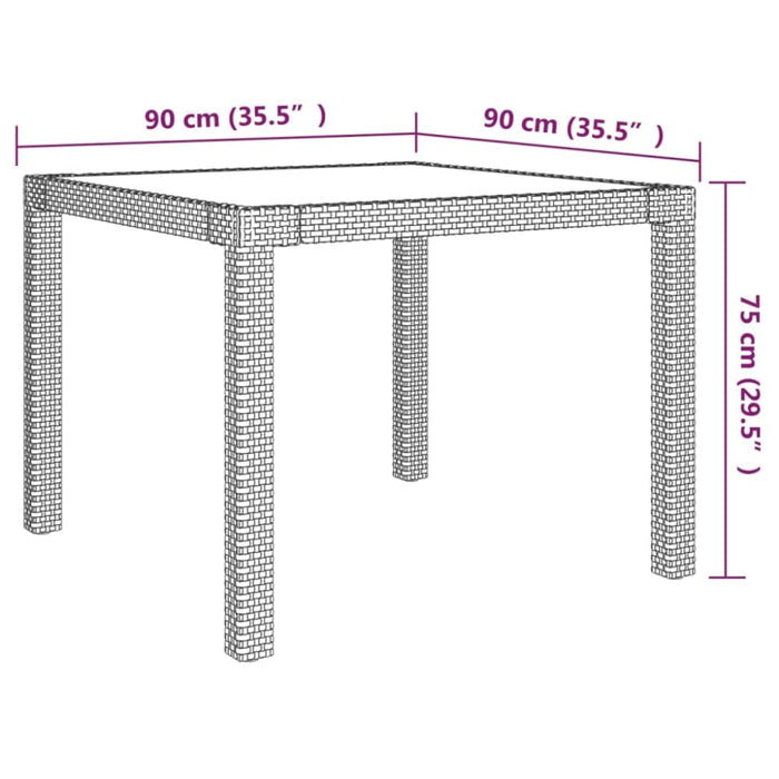 3 Piece Outdoor Dining Set With Cushions Poly Rattan Grey