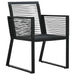 3 Piece Outdoor Dining Set Pvc Rattan Black Tbpnxnt