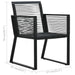 3 Piece Outdoor Dining Set Pvc Rattan Black Tbpnxnt