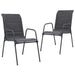 3 Piece Outdoor Dining Set Steel Anthracite Tbitaip