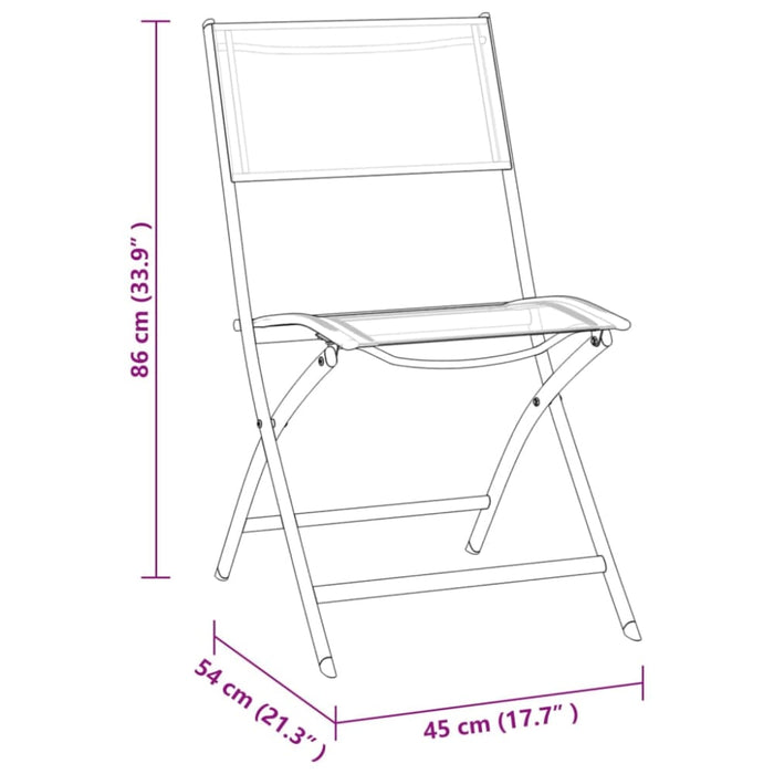 3 Piece Outdoor Dining Set Steel Tbitpox