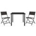 3 Piece Outdoor Dining Set Steel Tbitpox