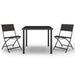 3 Piece Outdoor Dining Set Steel Tbitpox