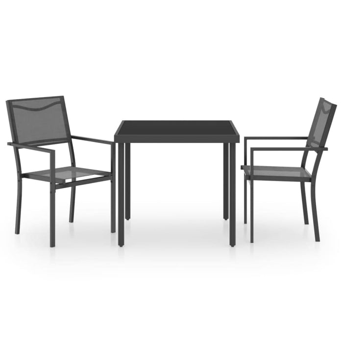 3 Piece Outdoor Dining Set Steel Tbitpxx