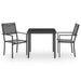 3 Piece Outdoor Dining Set Steel Tbitpxx