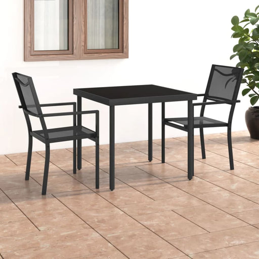 3 Piece Outdoor Dining Set Steel Tbitpxx