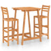 3 Piece Outdoor Bar Set Solid Acacia Wood Tbpinan