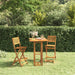 3 Piece Outdoor Bar Set Solid Wood Acacia Tobaklo