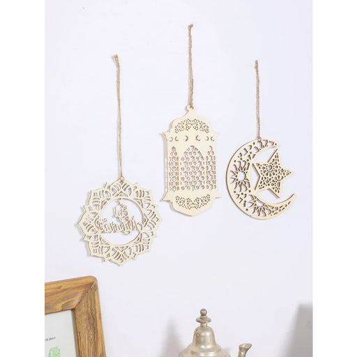 3 Piece Ramadan Wood Decor Set