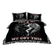 3 Piece Skull And Woman Bedding Set Duvet Cover Pillow Shams