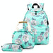 3 Piece Small Fresh Printed Backpack Set For Students