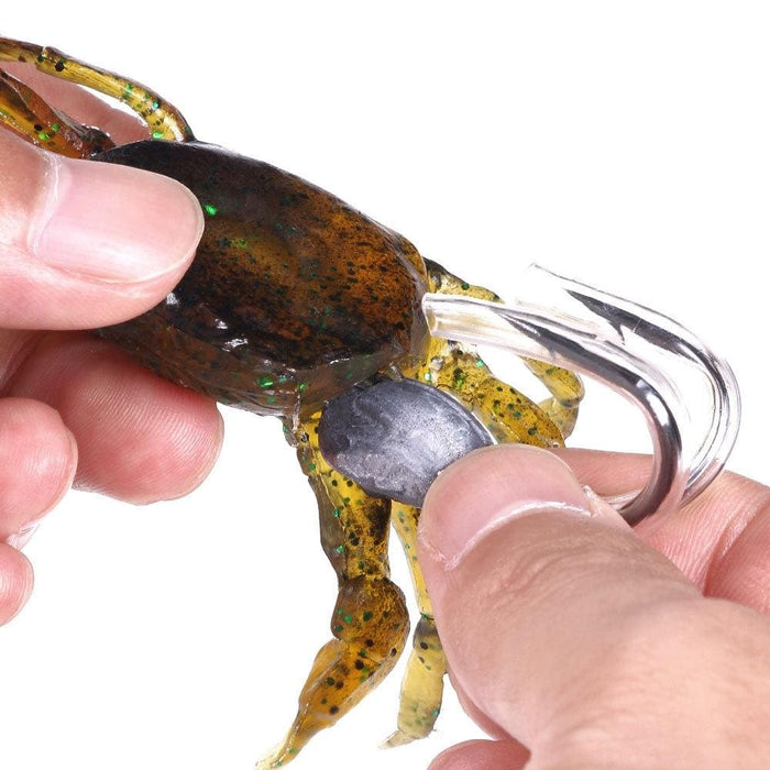 3 Piece Submerged Crab Hook For Ice Fishing 8cm 19g Anti