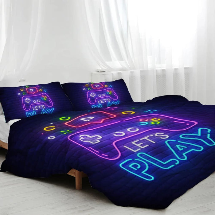 3 Piece Video Game Comforter Set For Teen Boys Duvet Cover