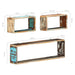 3 Piece Wall Cube Shelf Set Soild Reclaimed Wood Xnpnap