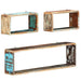 3 Piece Wall Cube Shelf Set Soild Reclaimed Wood Xnpnap