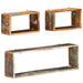 3 Piece Wall Cube Shelf Set Soild Reclaimed Wood Xnpnap