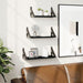 3 Piece Wall Shelf Set Black Engineered Wood Ntlton