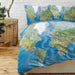 3 Piece World Map Bedding Set Duvet Cover With 2 Pillow