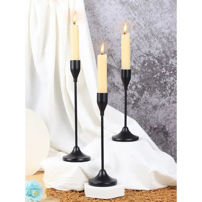 3 Pieces European Metal Candle Holders