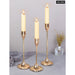 3 Pieces European Metal Candle Holders