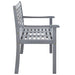 3-seater Garden Bench 150 Cm Grey Solid Eucalyptus Wood