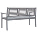 3-seater Garden Bench 150 Cm Grey Solid Eucalyptus Wood