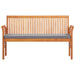 3-seater Garden Bench With Cushion 150 Cm Solid Acacia Wood