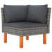 3-seater Garden Sofa With Cushions Grey Poly Rattan Tbpkibi