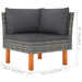 3-seater Garden Sofa With Cushions Grey Poly Rattan Tbpkibi