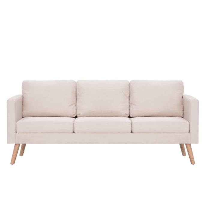 3-seater Sofa Fabric Cream Xnotpx