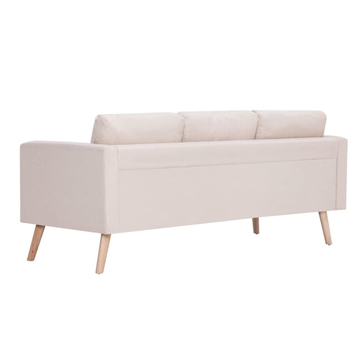 3-seater Sofa Fabric Cream Xnotpx