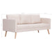 3-seater Sofa Fabric Cream Xnotpx