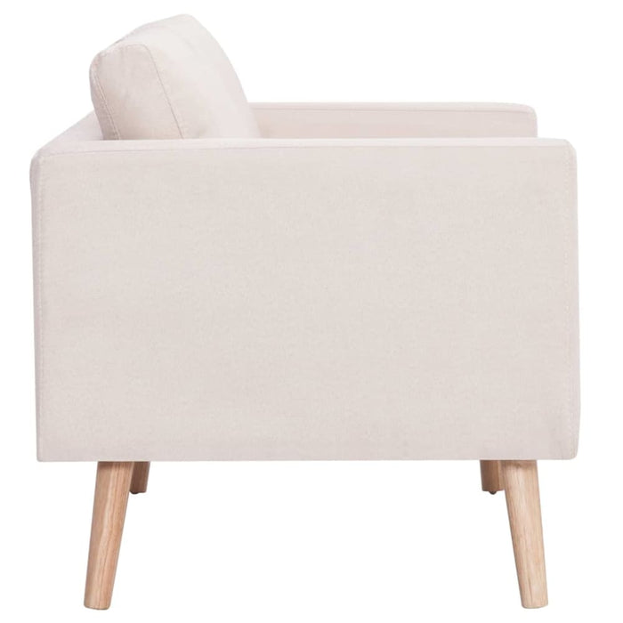 3-seater Sofa Fabric Cream Xnotpx