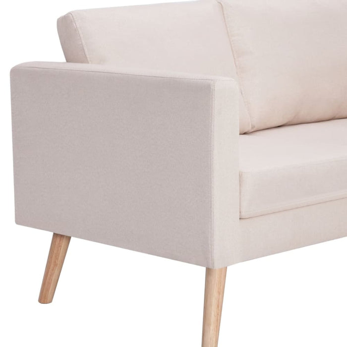 3-seater Sofa Fabric Cream Xnotpx