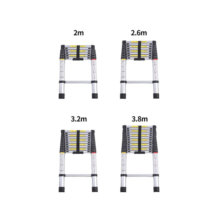 Goslash Picks 3.8m Telescopic Aluminium Multipurpose Ladder