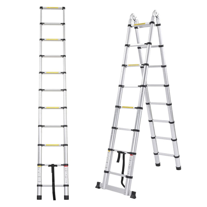 Goslash Picks 3.2m Telescopic Aluminium Multipurpose Ladder