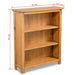 3-tier Bookcase Solid Oak Wood Xaaaln