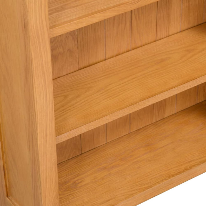 3-tier Bookcase Solid Oak Wood Xaaaln