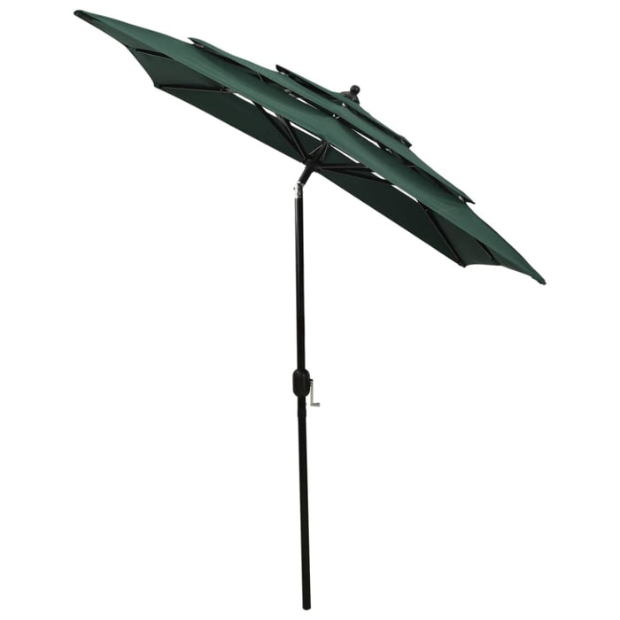 3-tier Parasol With Aluminium Pole Green 2x2 m Totnap