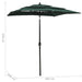 3-tier Parasol With Aluminium Pole Green 2x2 m Totnap