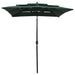 3-tier Parasol With Aluminium Pole Green 2x2 m Totnap