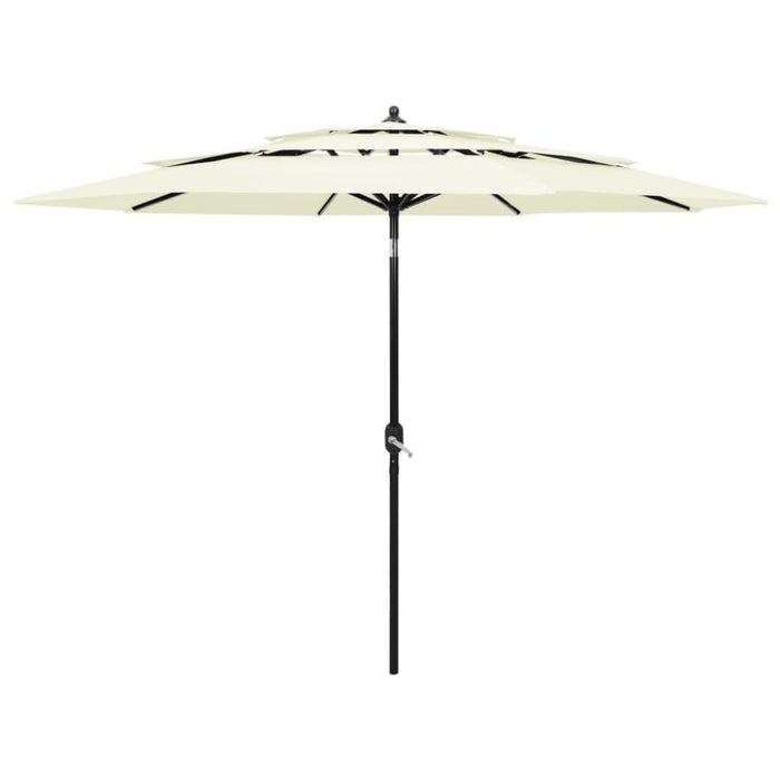 3-tier Parasol With Aluminium Pole Sand 3 m Totnln