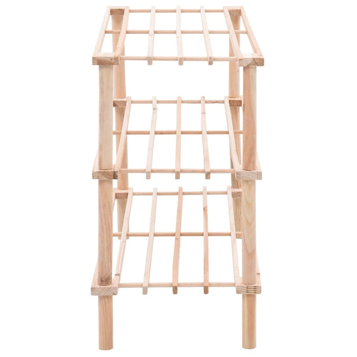 3-tier Shoe Rack Solid Fir Wood Xnpxbb