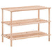 3-tier Shoe Rack Solid Fir Wood Xnpxbb