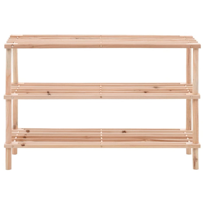 3-tier Shoe Rack Solid Fir Wood Xnpxbb