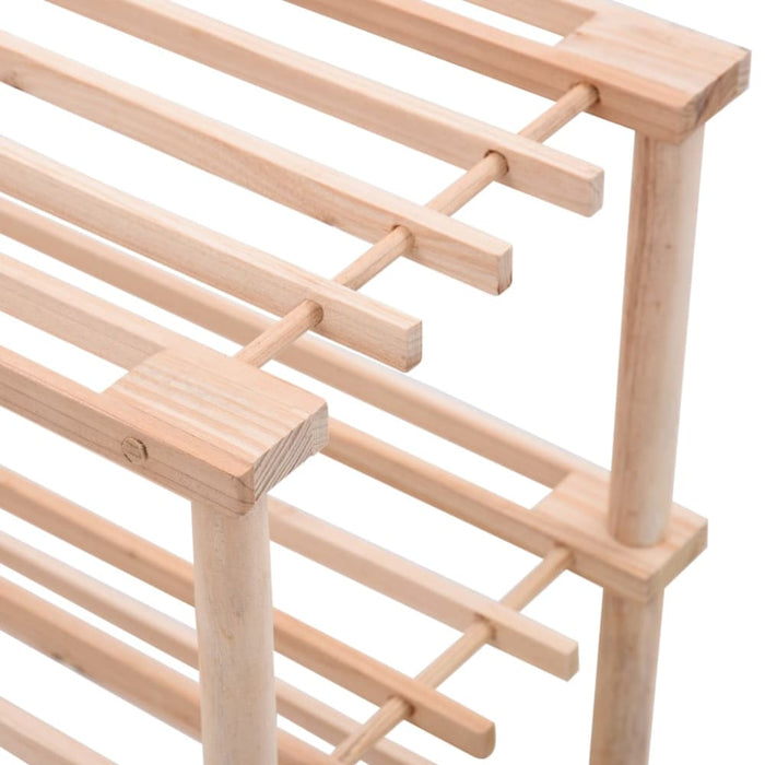 3-tier Shoe Rack Solid Fir Wood Xnpxbb