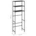 3-tier Storage Rack Over Toilet Black 53x28x169 Cm Xnntxk