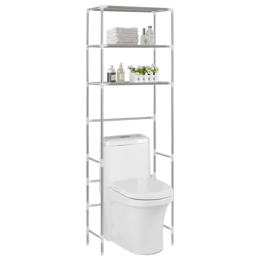 3-tier Storage Rack Over Toilet Silver 53x28x169 Cm Xnxala