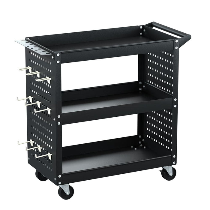 3-tier Tool Cart Storage Trolley Toolbox Workshop Garage