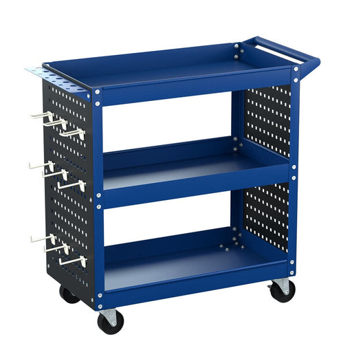 3-tier Tool Trolley Cart Workshop Wheels Mobile Work